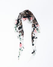 Load image into Gallery viewer, SS17 Bleached Floral Diamond Silk Scarf