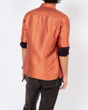 Load image into Gallery viewer, SS17 Orange Inside Out Silk Jacquard Short Sleeve Shirt