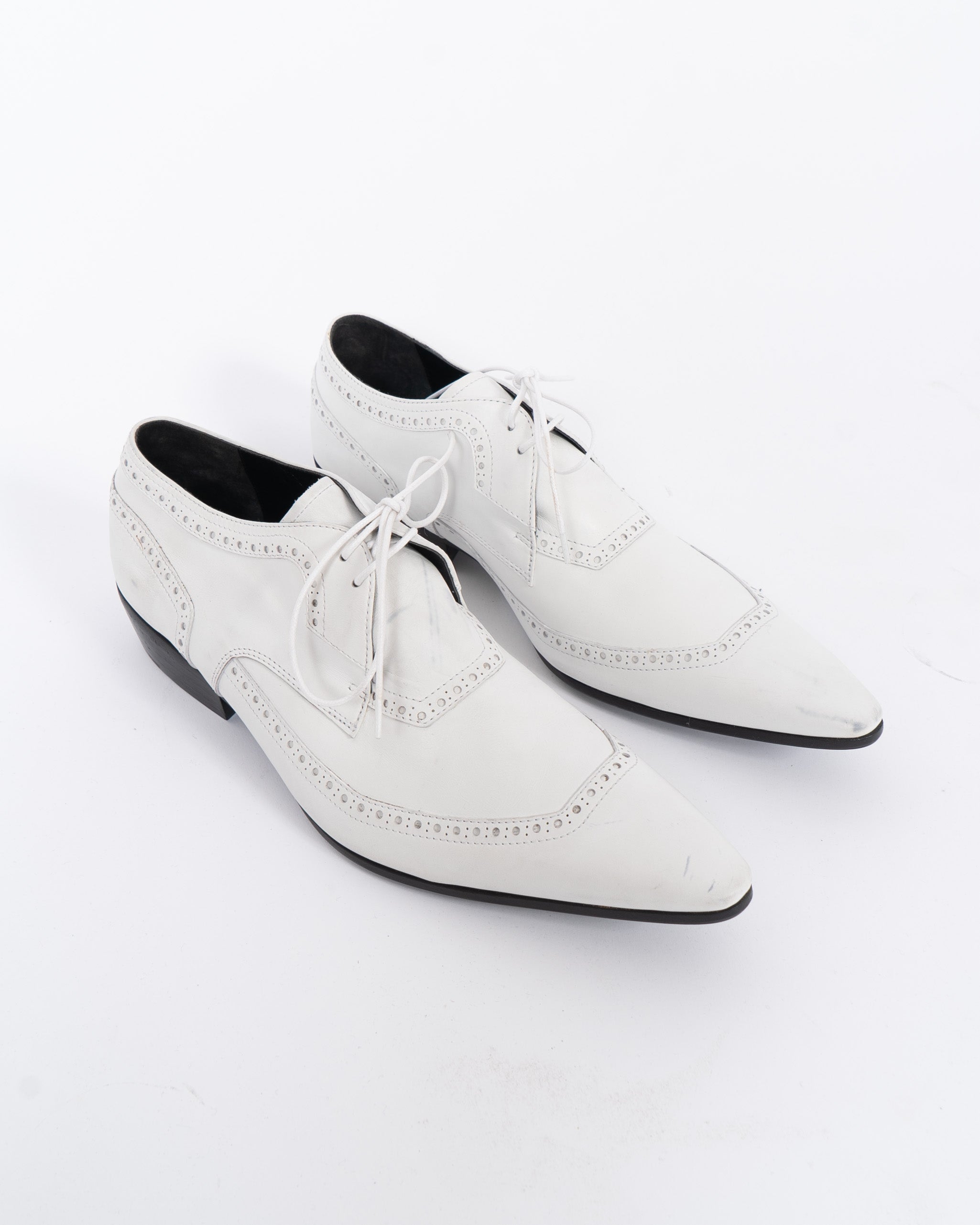 SS17 White Leather Derbies Sample