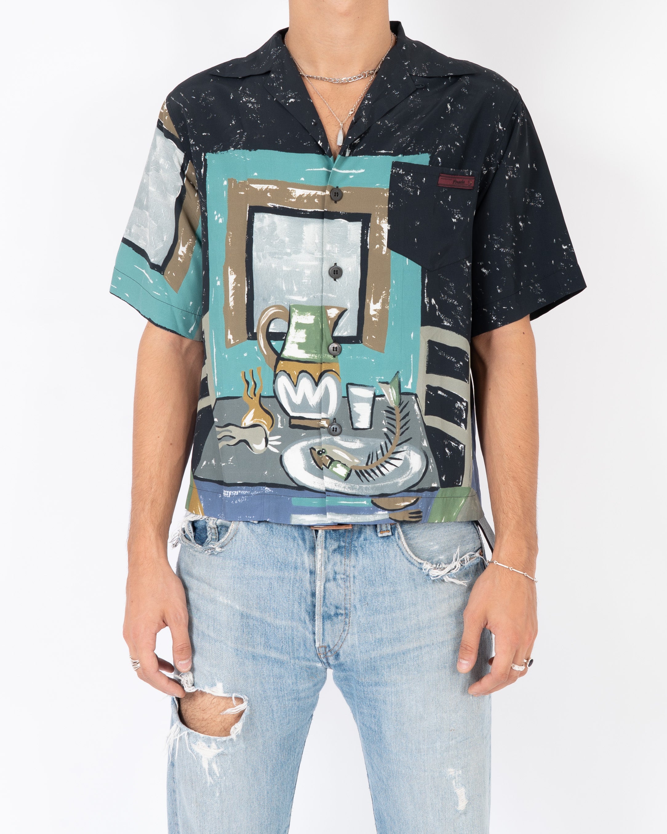 FW17 Pastel Table Print Viscose Shirt
