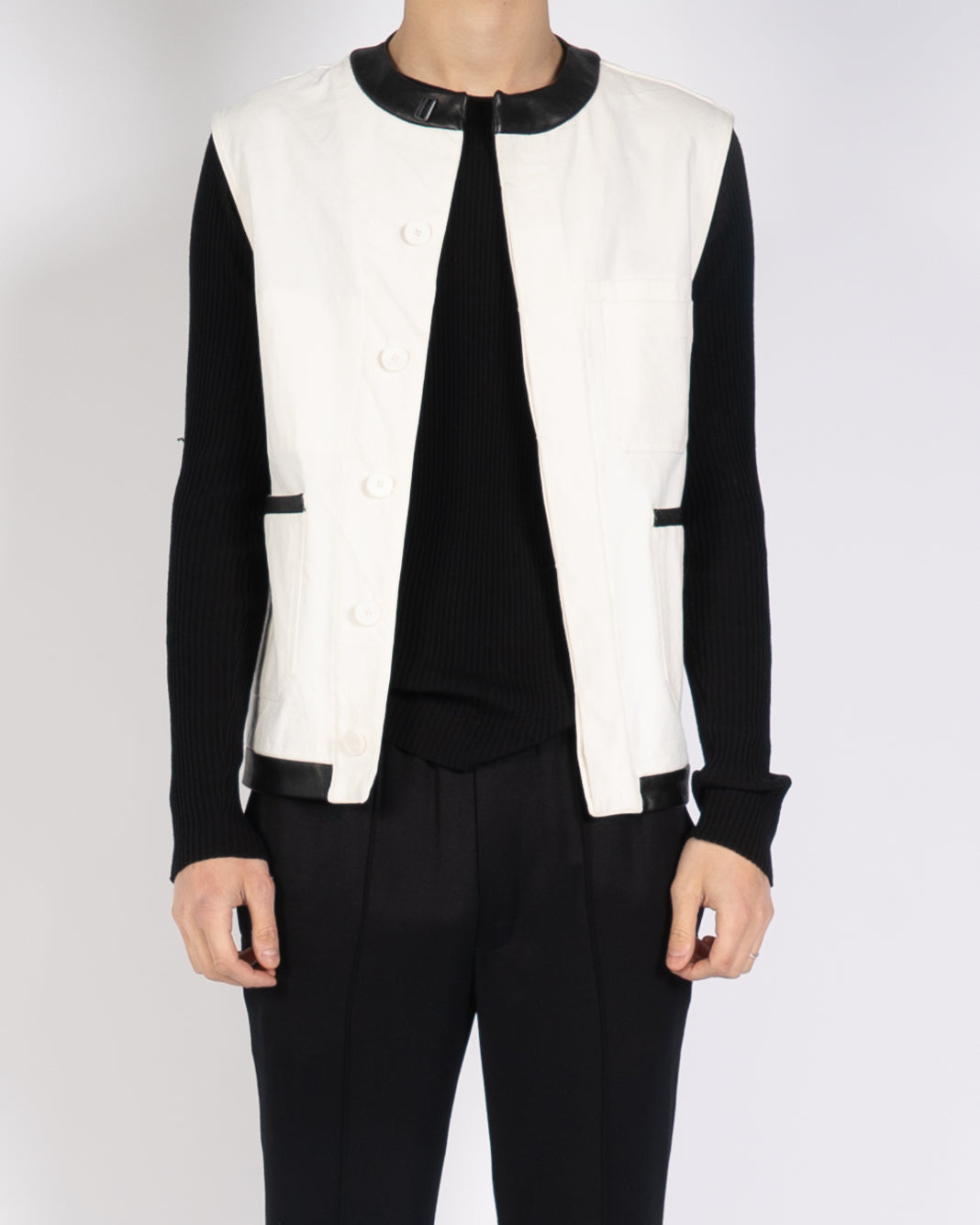 SS20 White Cotton Waist-Coat