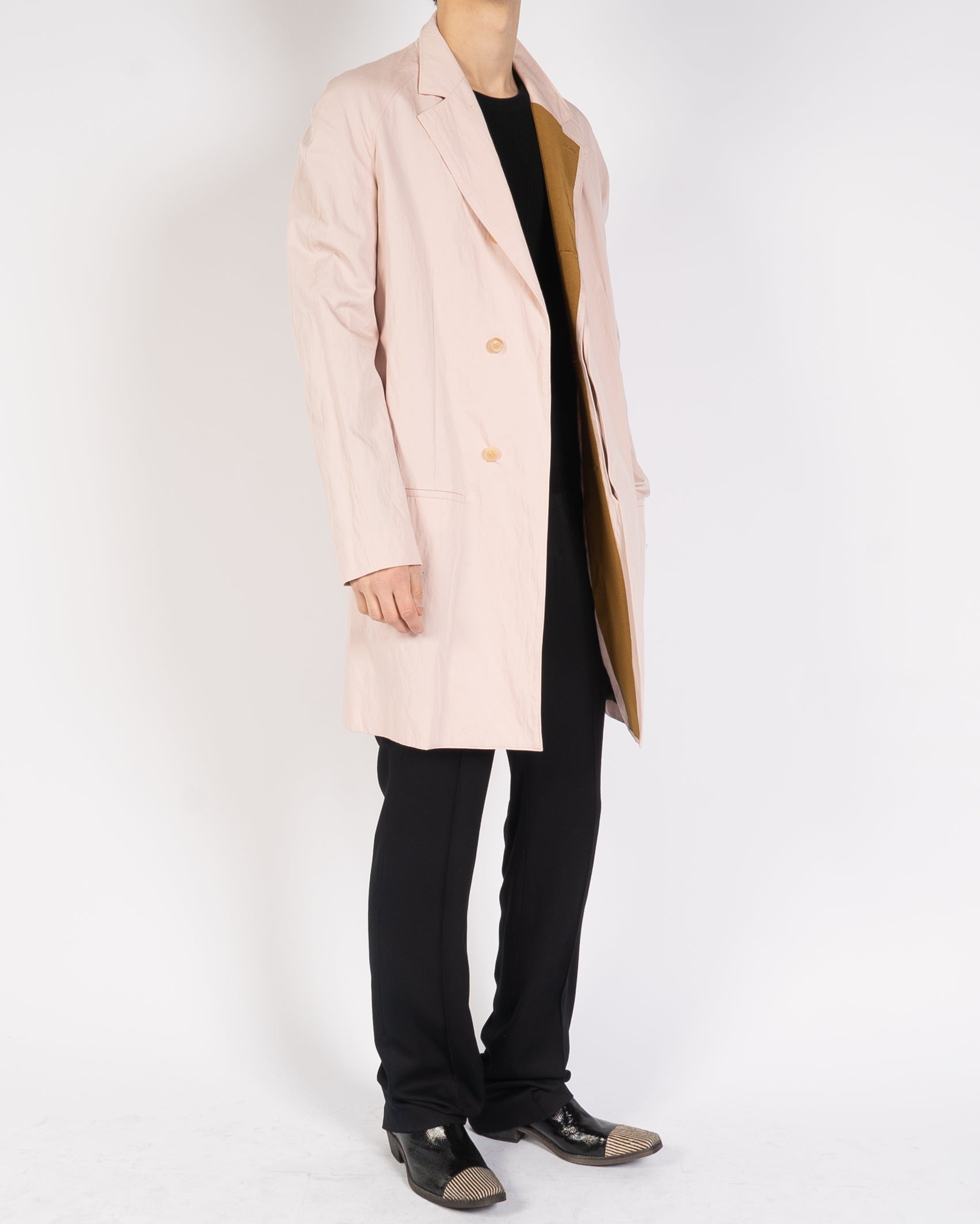 SS20 Pink Cotton Workwear Raglan Coat