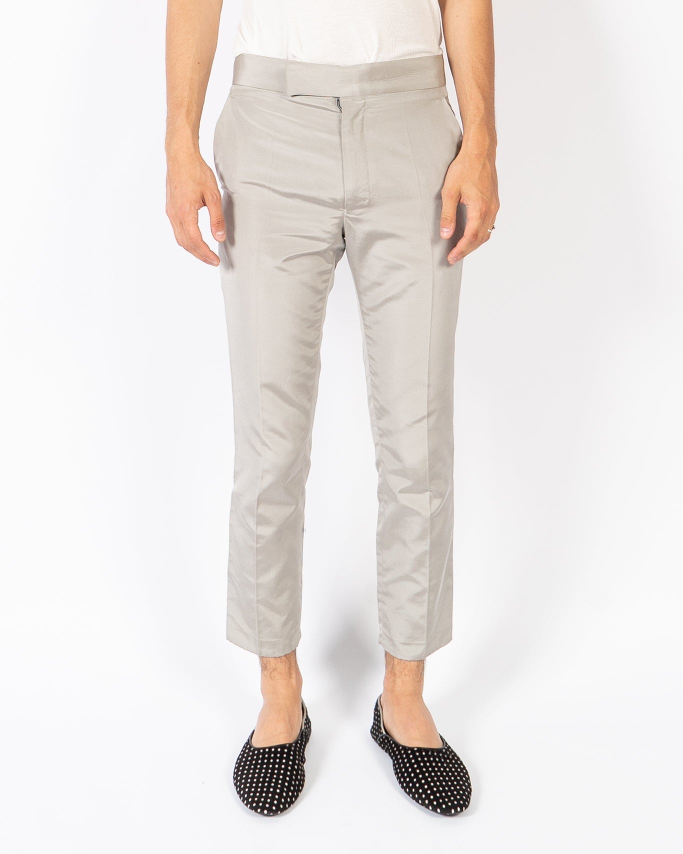 SS20 Cropped Grey Commodore Trousers