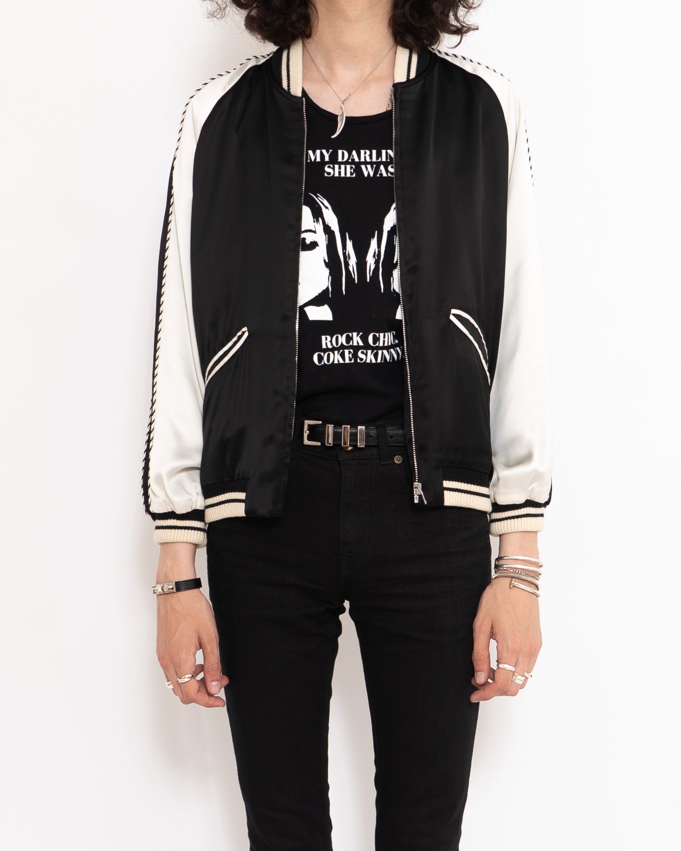 Saint Laurent Women's Two-Tone Varsity Jacket
