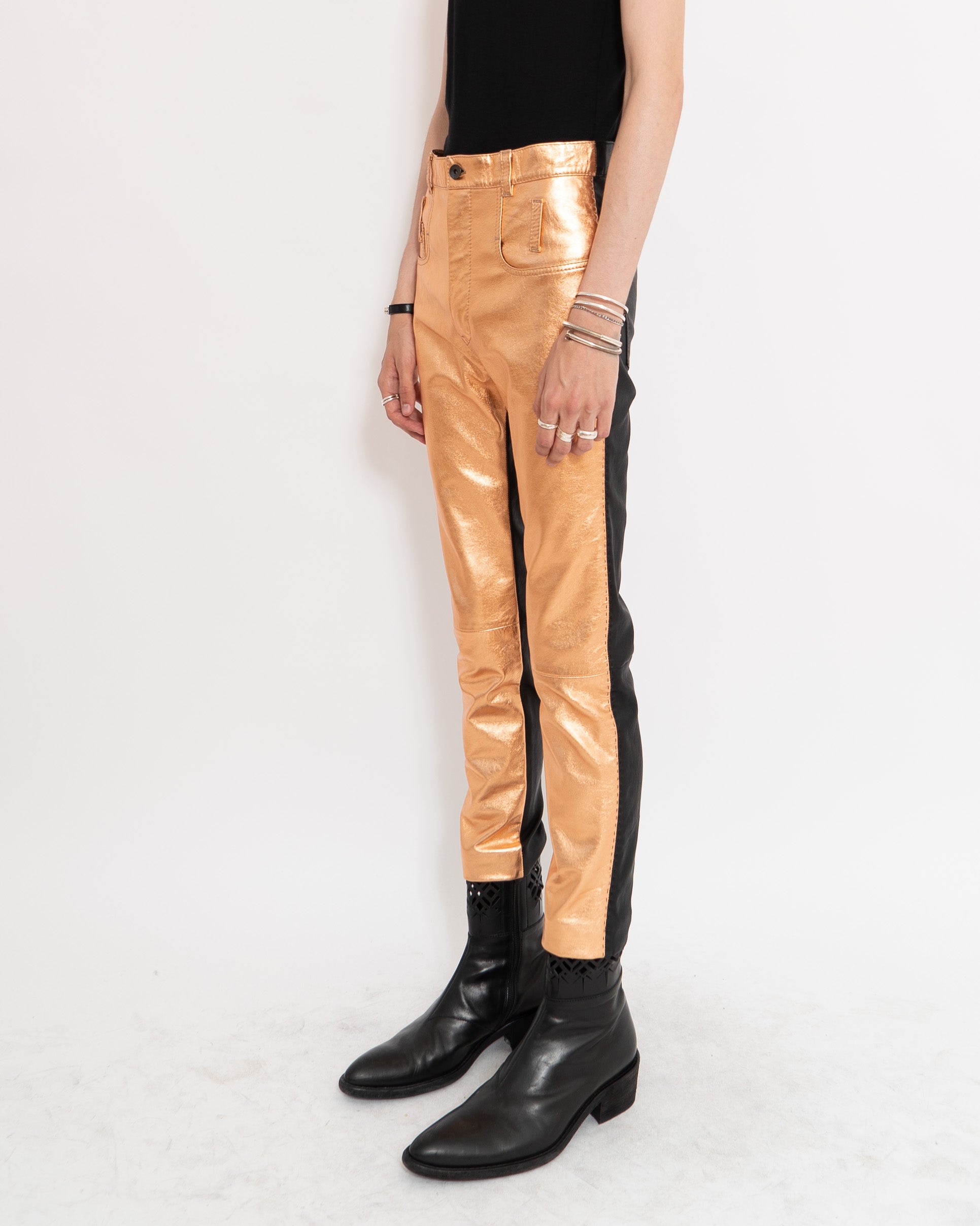 SS17 Kills Rose Leather Trousers Sample