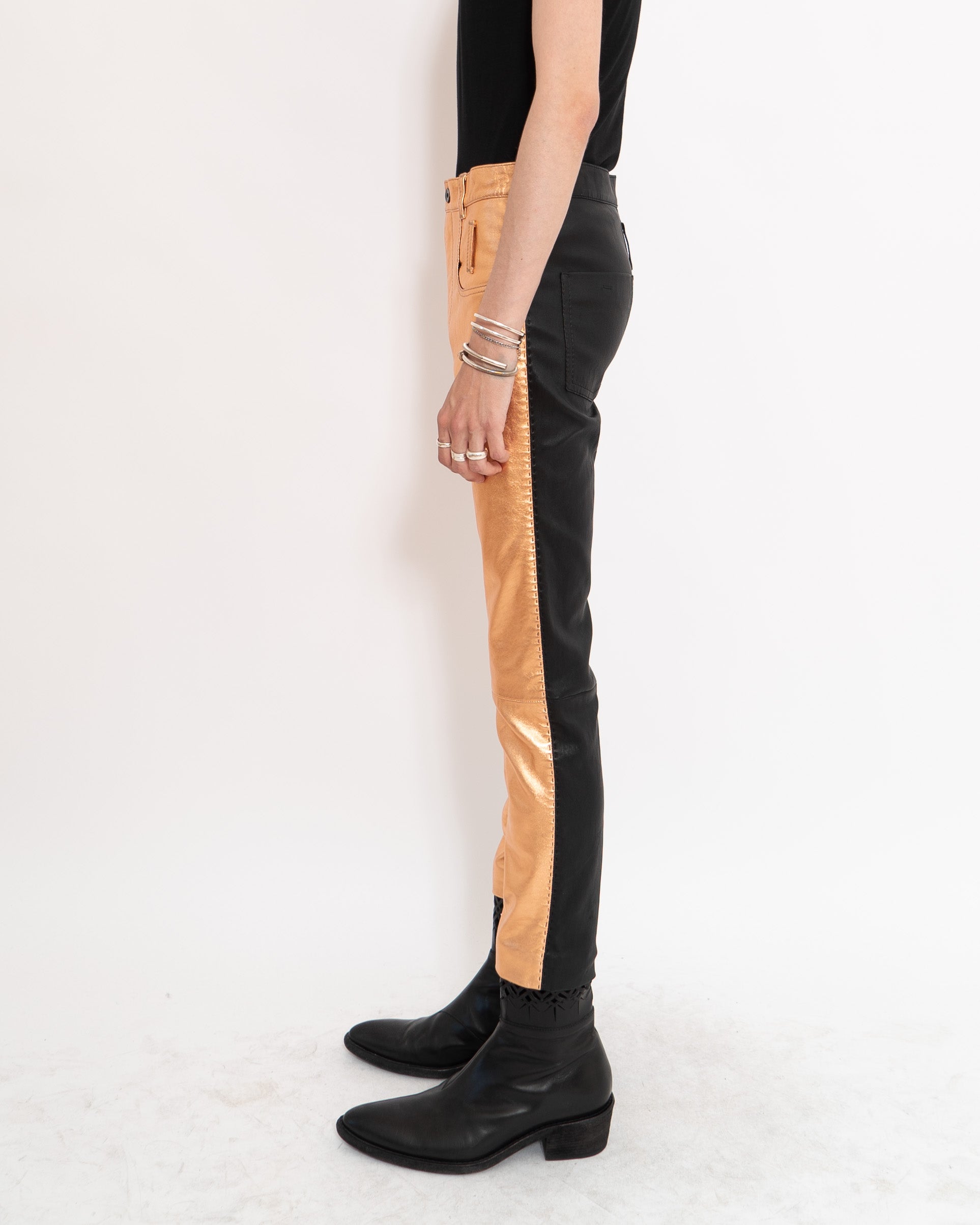SS17 Kills Rose Leather Trousers Sample