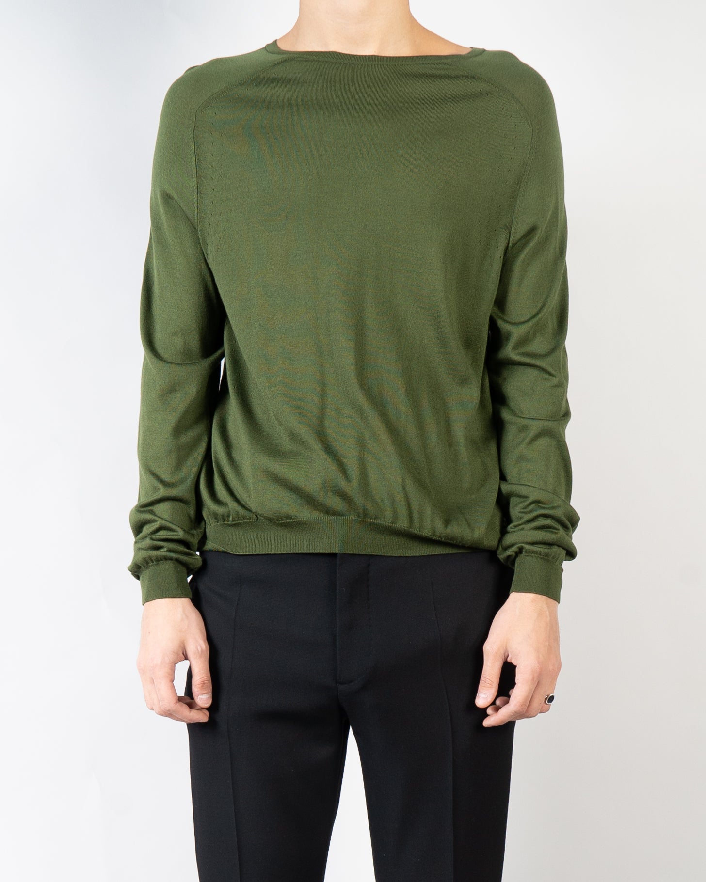 SS20 Sweater in Green Fine Wool