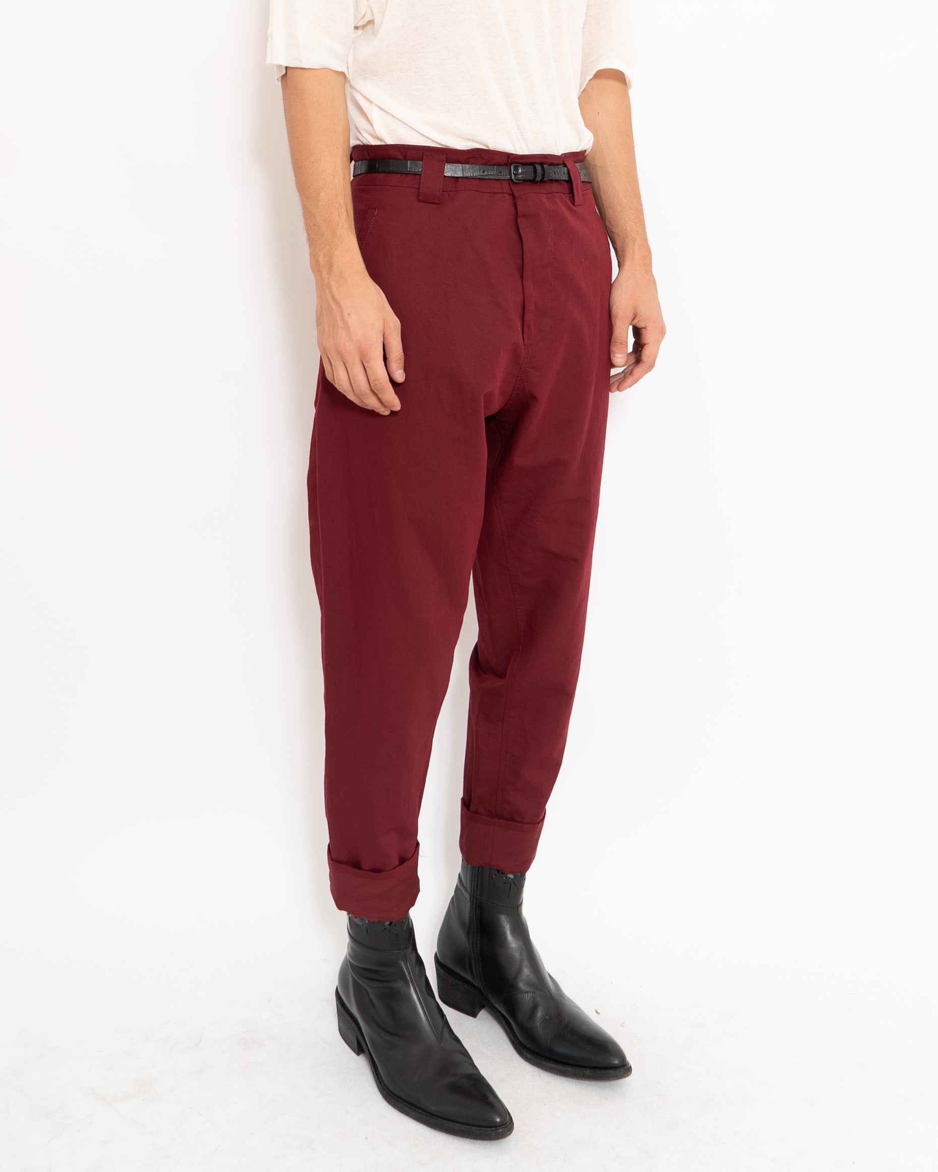 FW17 Blood Red Cuffed Trousers Sample