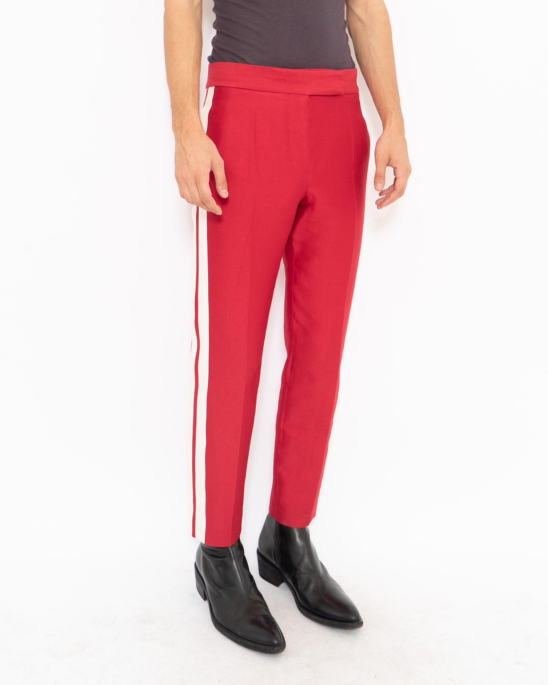 FW18 Weddel Red Striped Trousers Sample