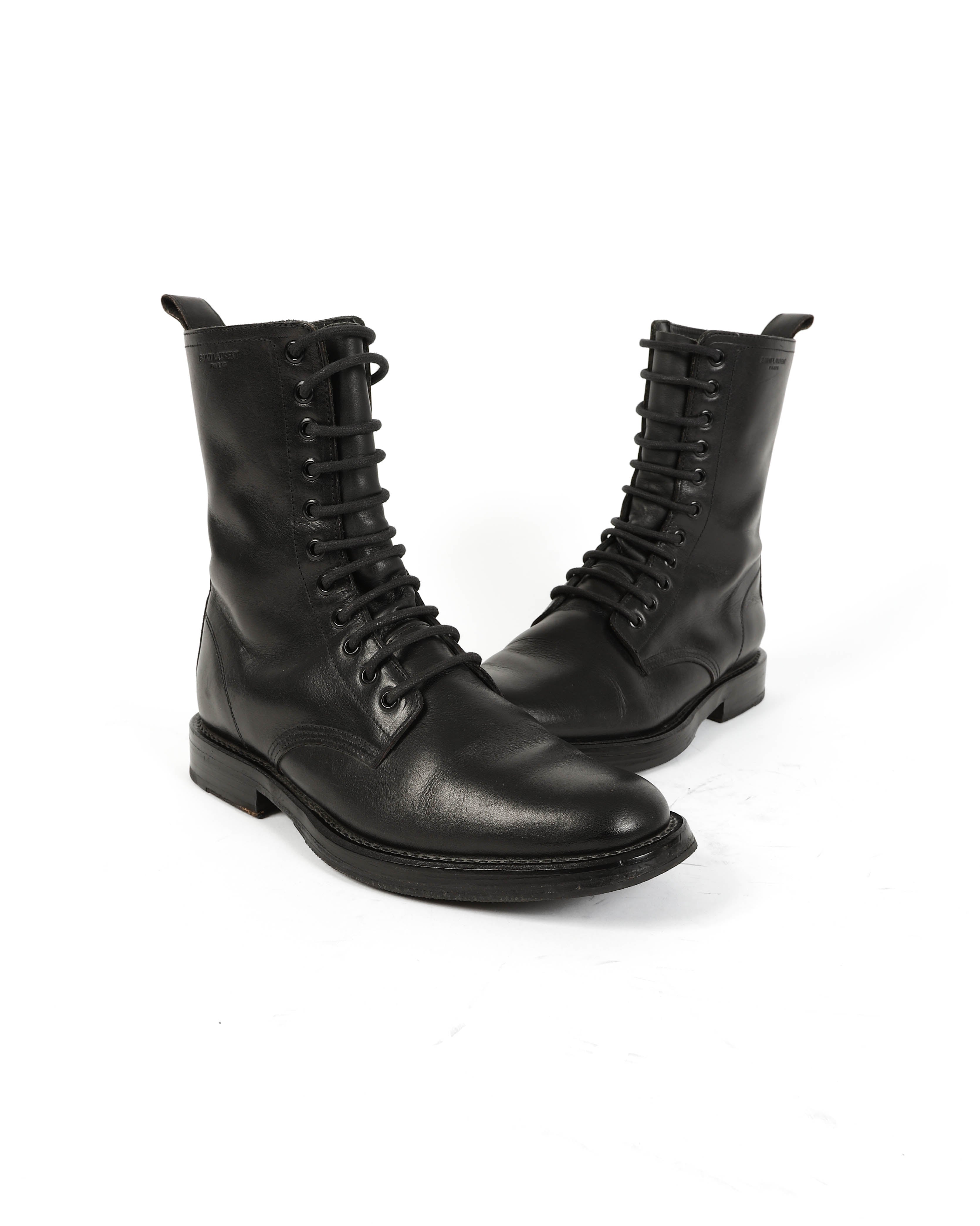 FW14 High 11-eye Combat Boots in Black Leather