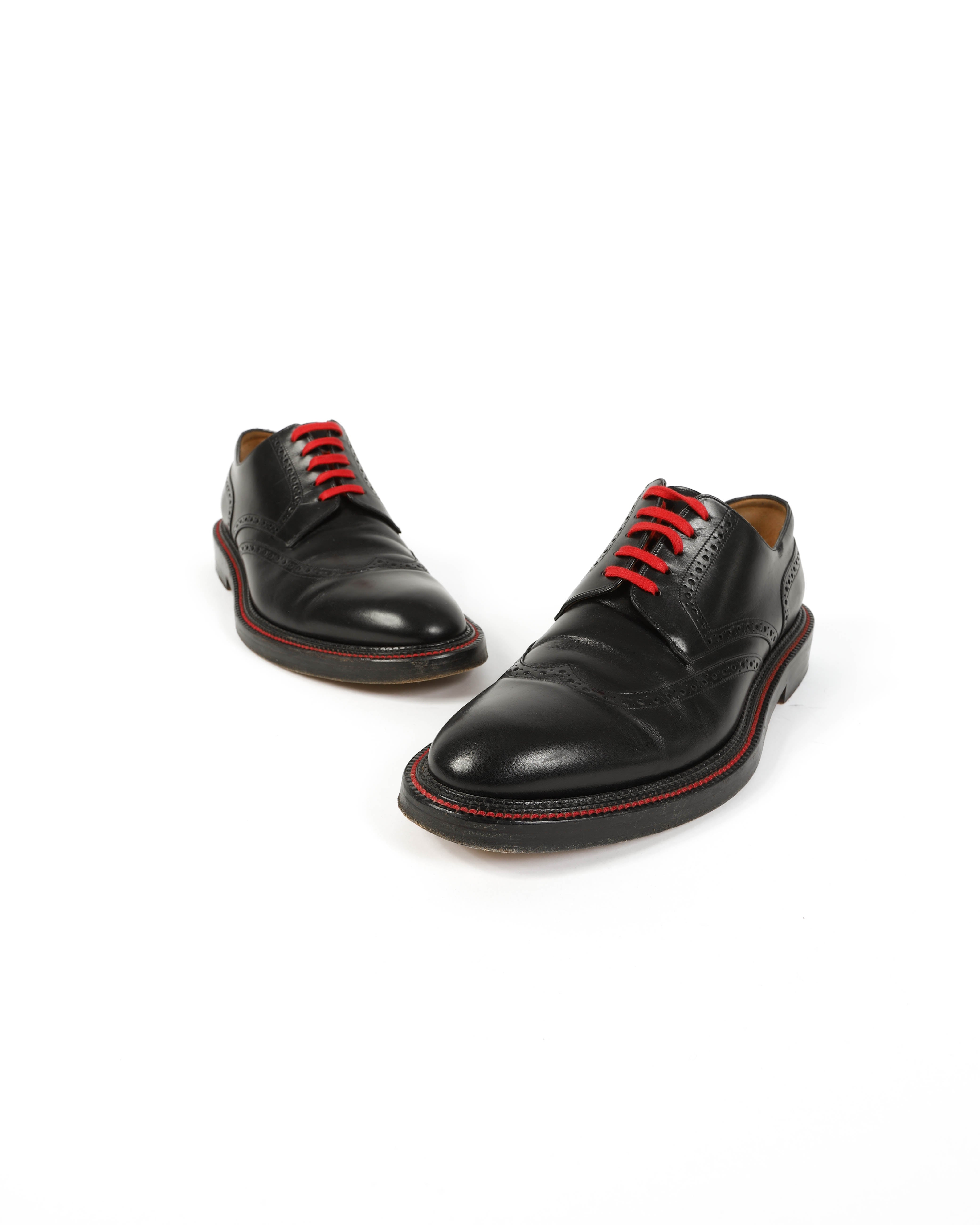FW17 Red Lace Brogue Detail Derby