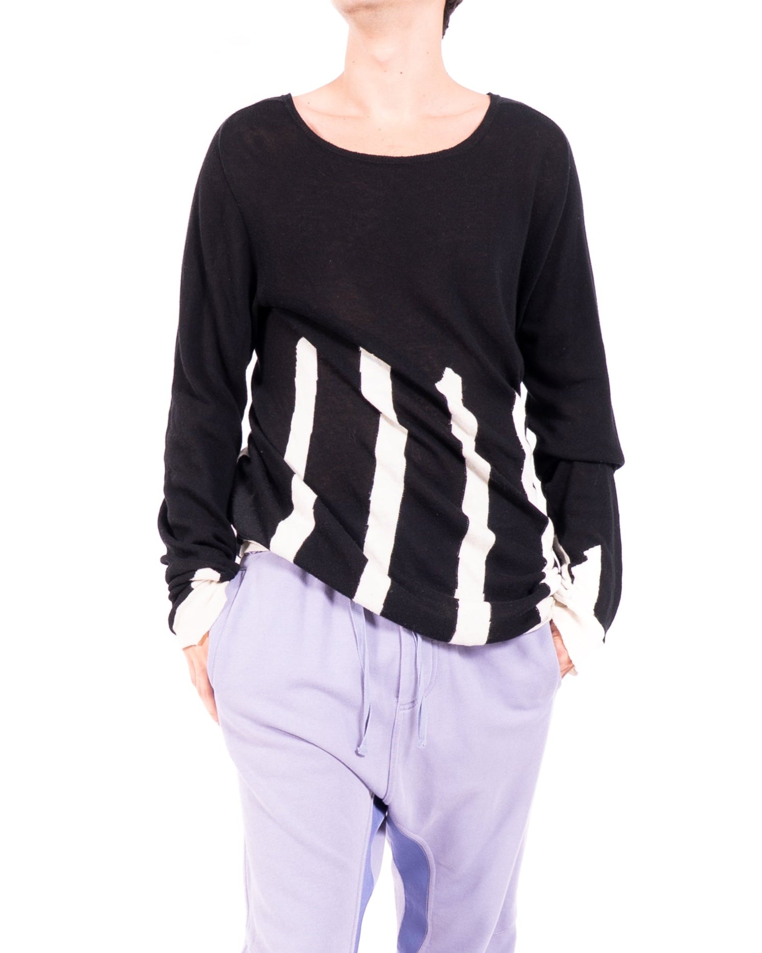 SS16 Oversized Knit in Black & White Cashmere