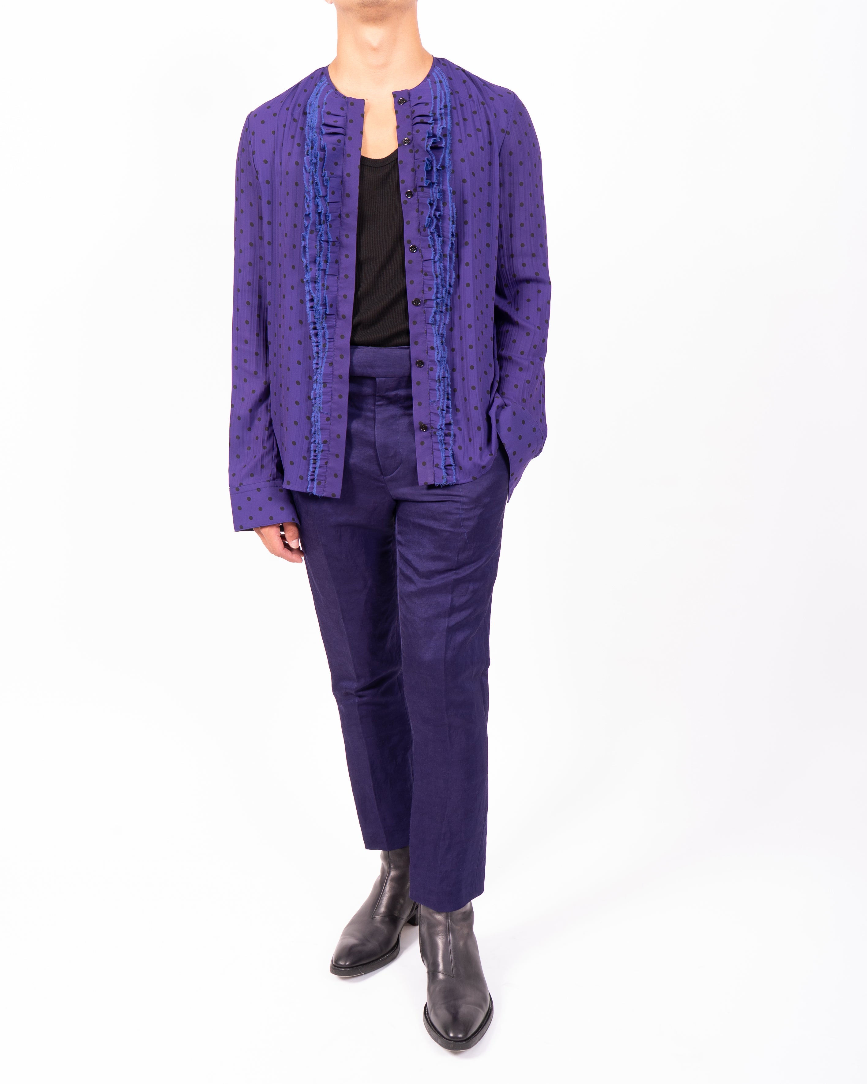 SS19 Classic Trousers in Purple Silk