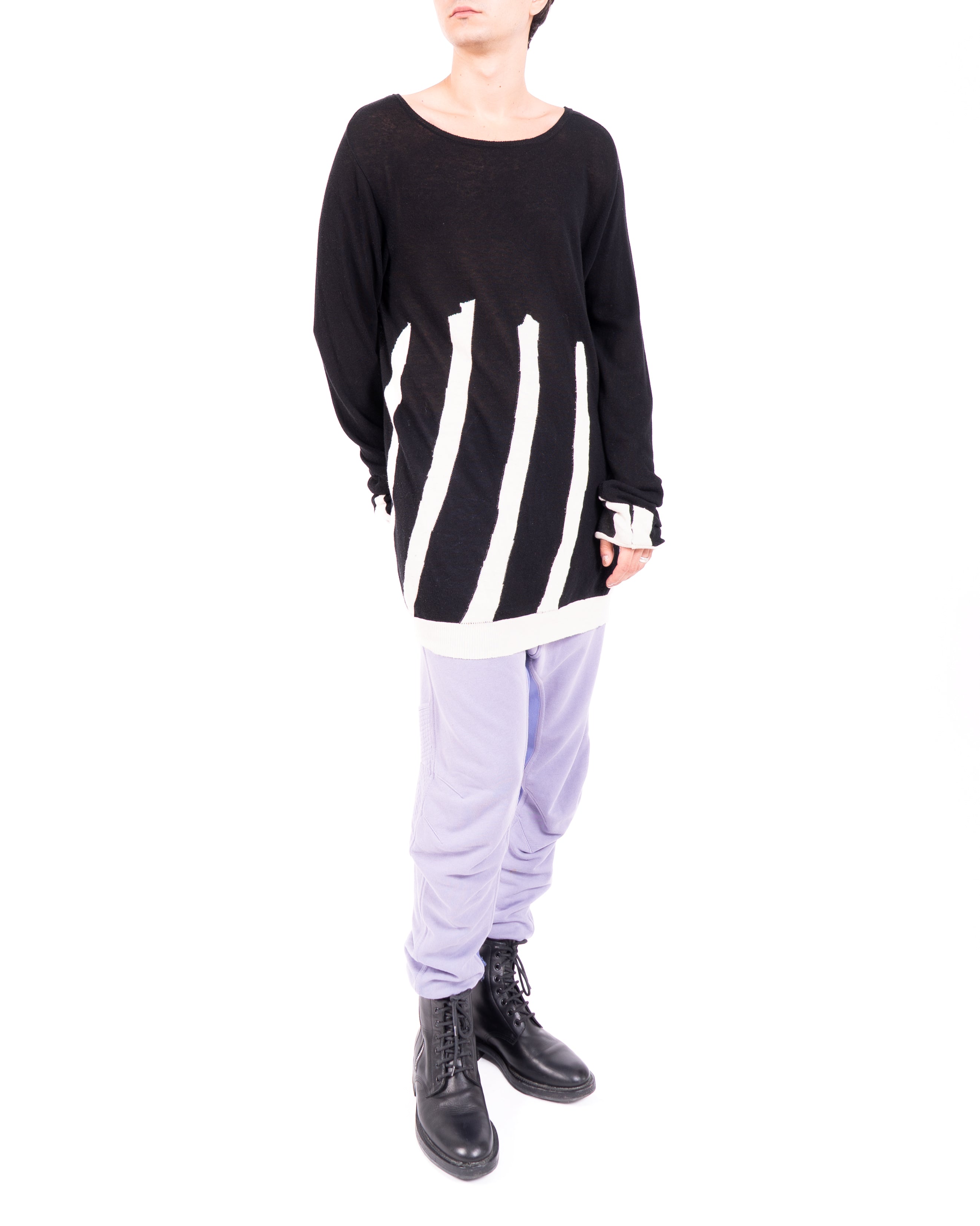 SS16 Oversized Knit in Black & White Cashmere
