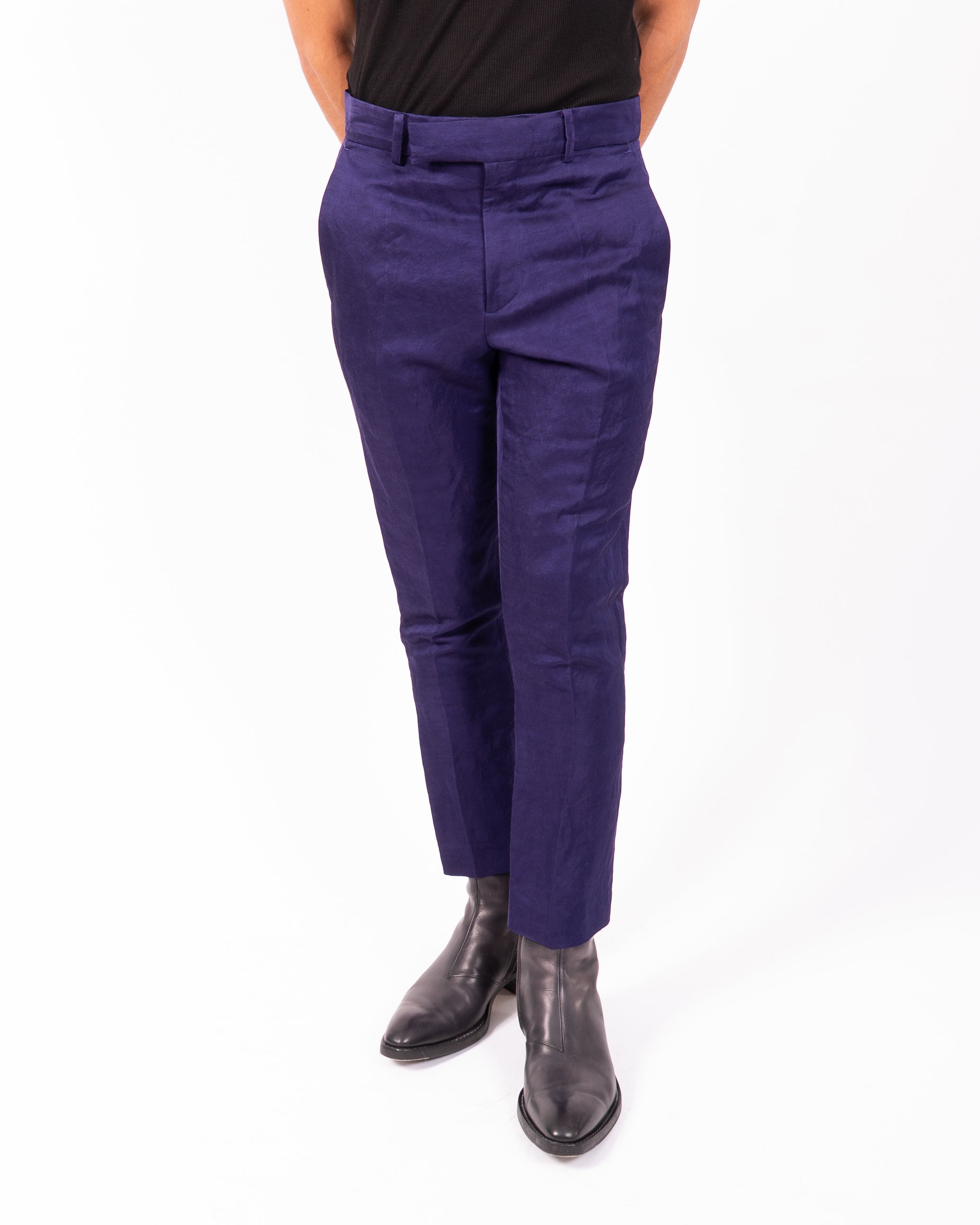 SS19 Classic Trousers in Purple Silk