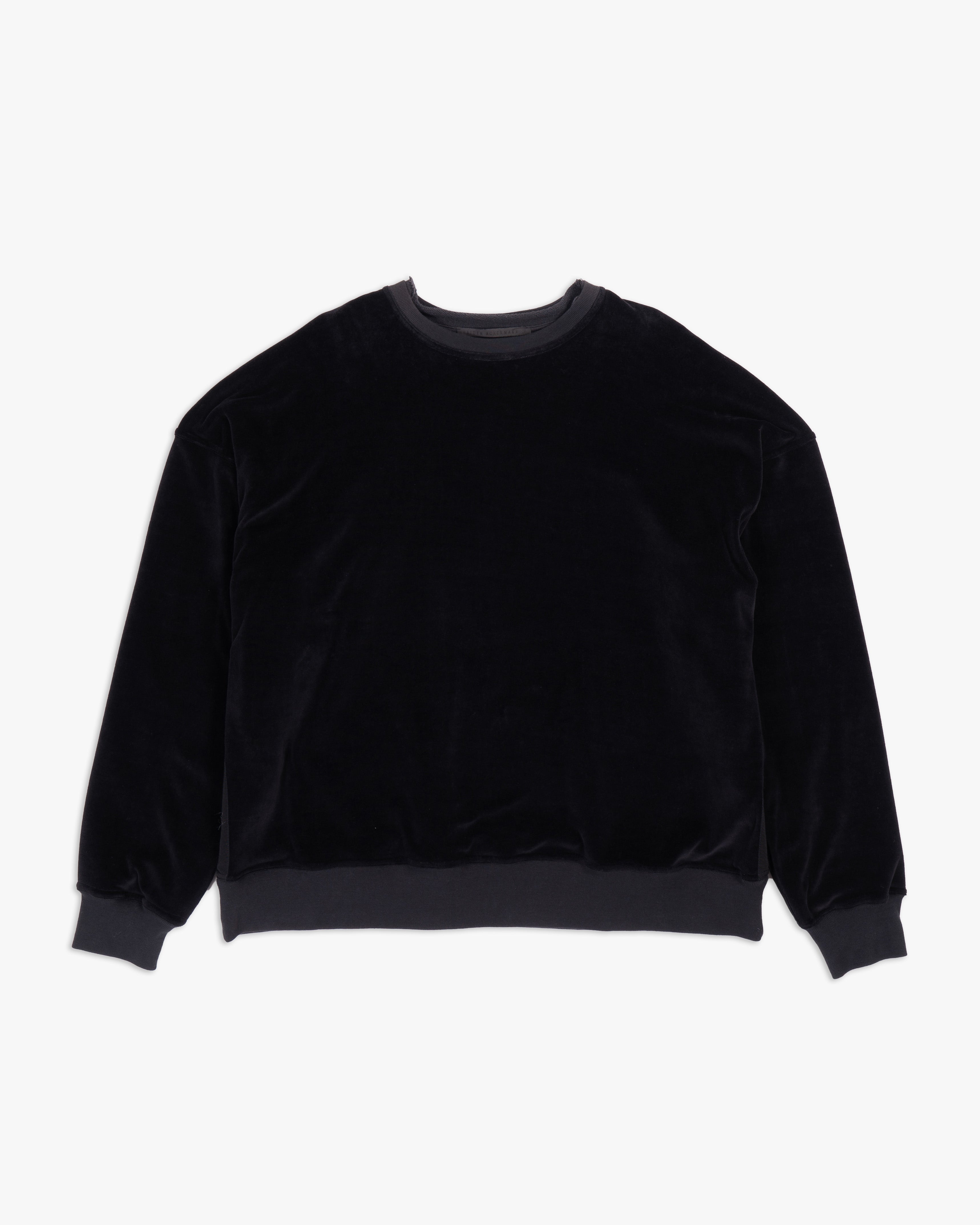 FW14 Oversized Double Layer Sweatshirt in Black Velvet