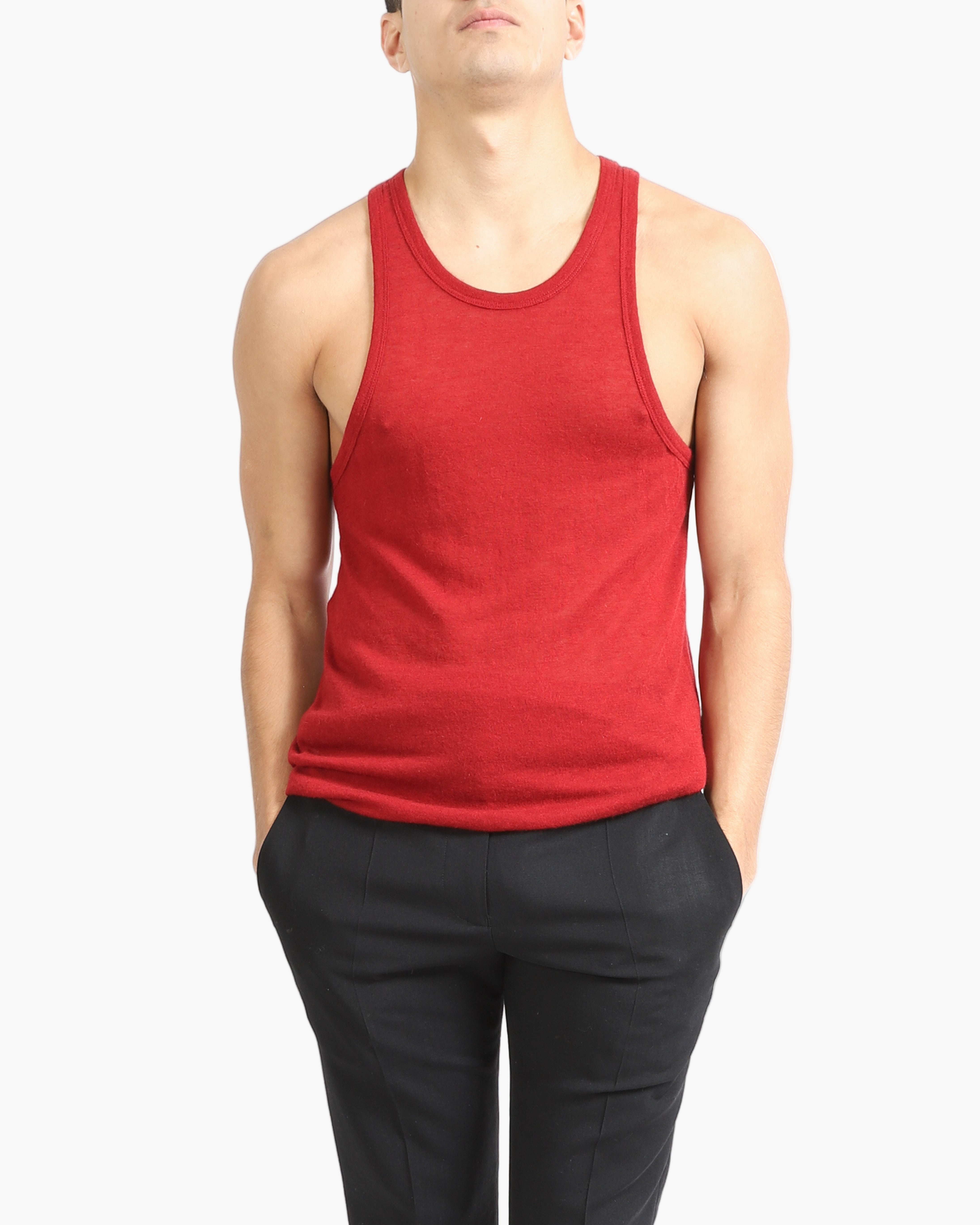 FW15 Oversized Tank Top in Red Cashmere