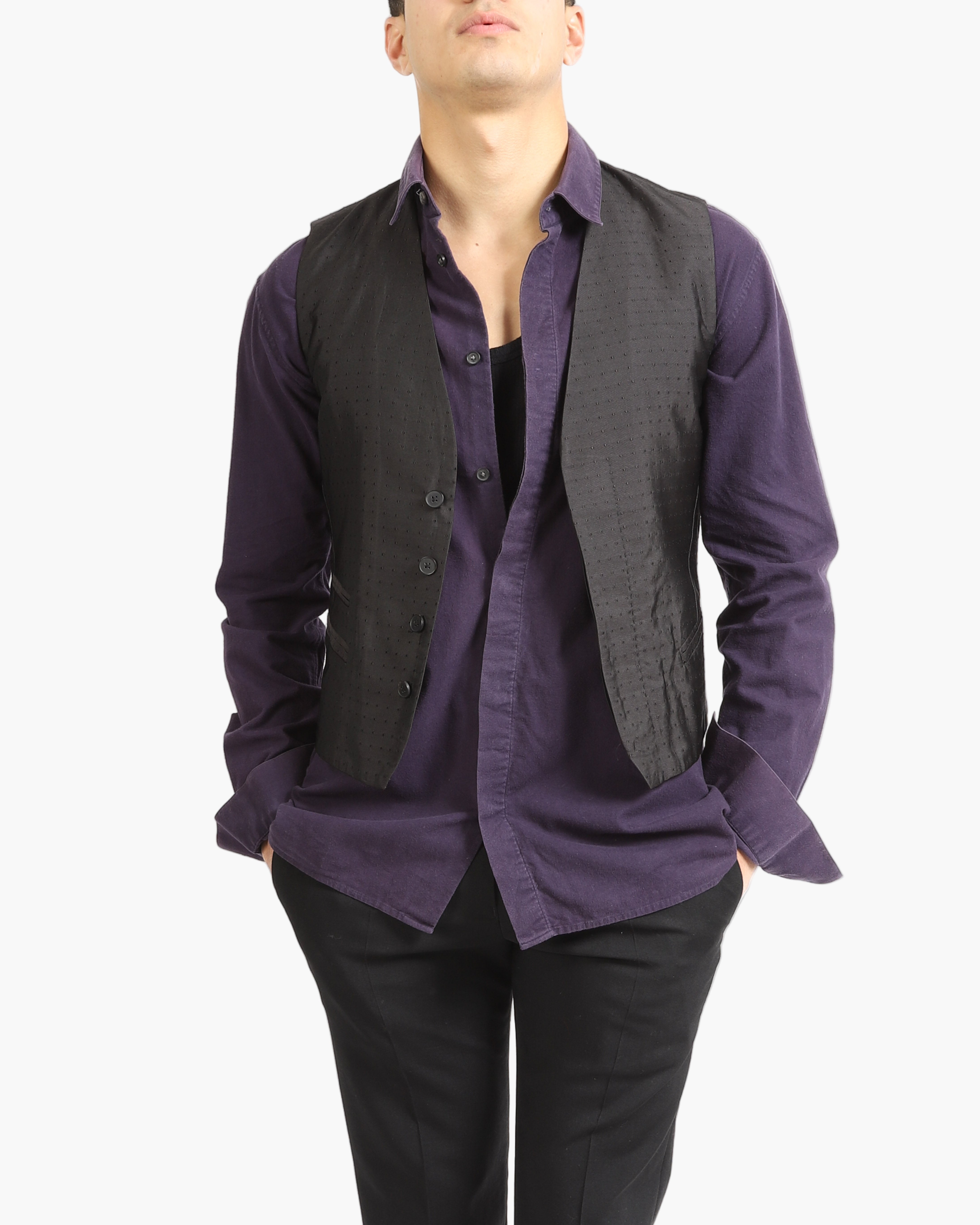 FW17 Classic Waistcoat in Polka Dot Silk Jacquard