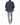 FW18 Oversized Military Jacket in Blue Silk Blend