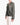 SS15 Round Shoulder Rutched Bomber in Khaki Silk