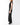 FW18 Floral Embroidered Two-Tone Dress in Black Silk