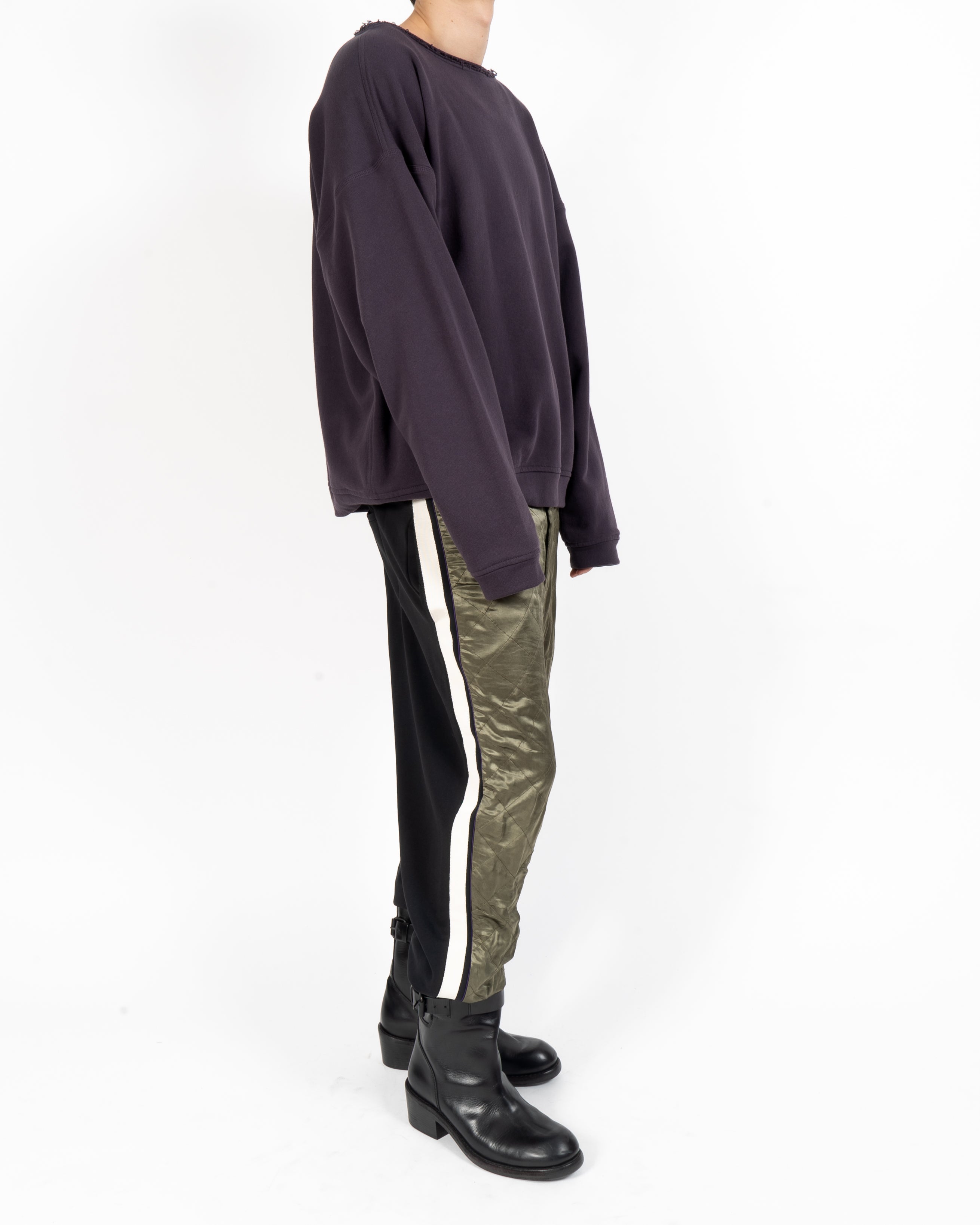 SS14 1of1 Oversized Distressed Perth Sweatshirt in Aubergine