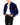 FW16 Oversized Padded Bomber in Blue Crushed Velvet
