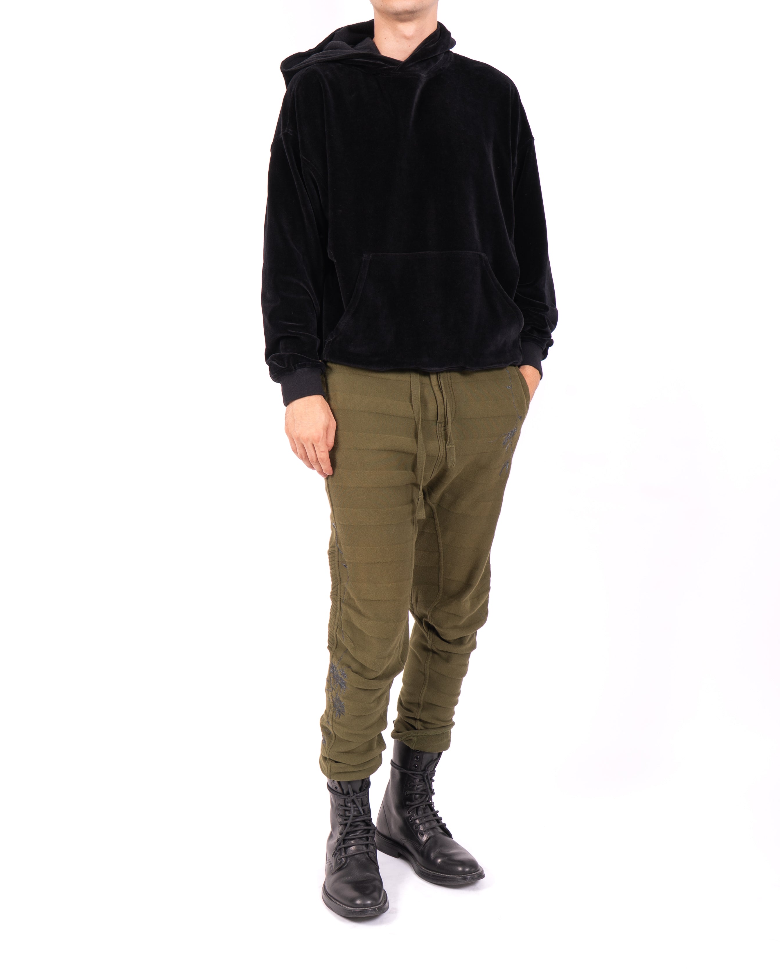 FW19 Oversized Perth Hoodie in Black Velvet