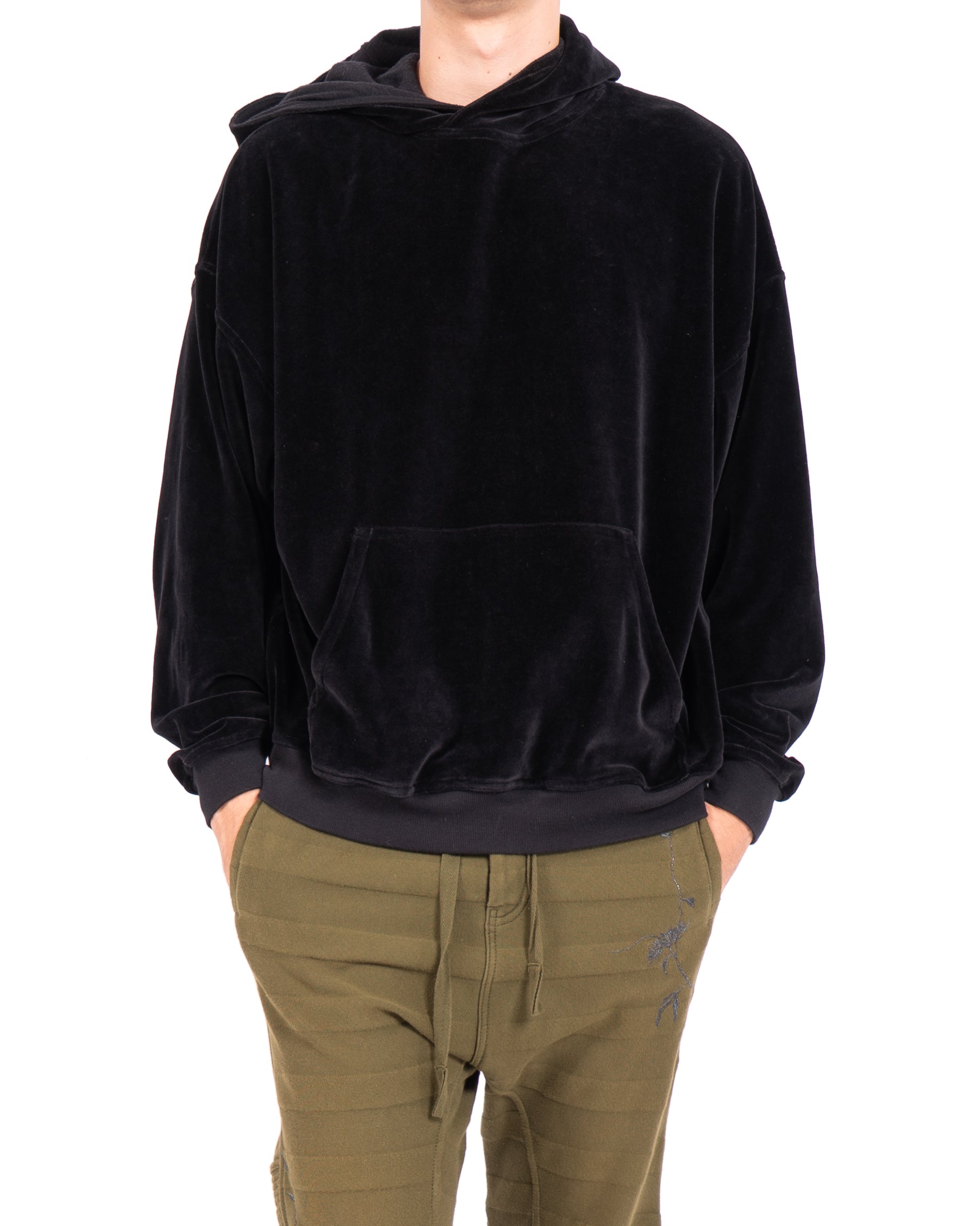 FW19 Oversized Perth Hoodie in Black Velvet