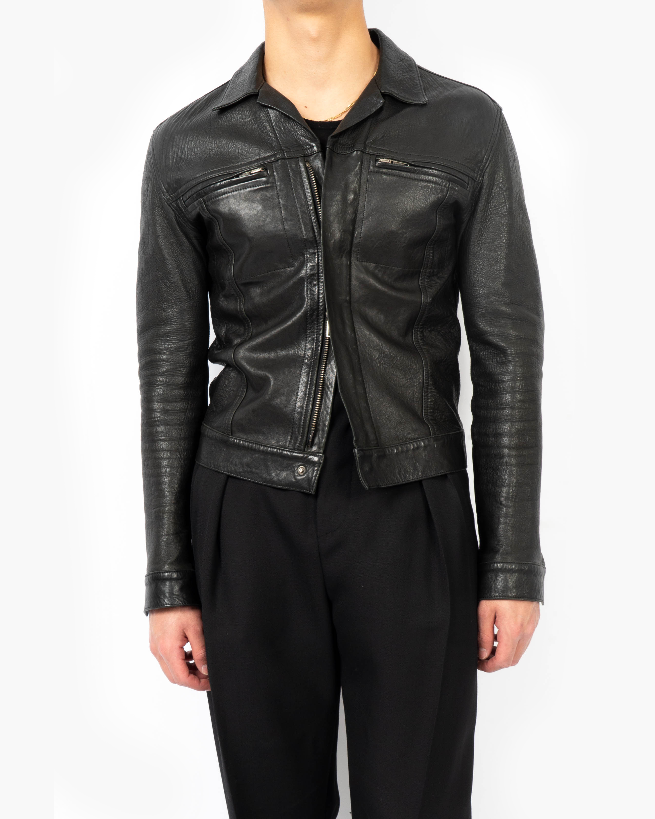 FW15 Black Leather Jacket