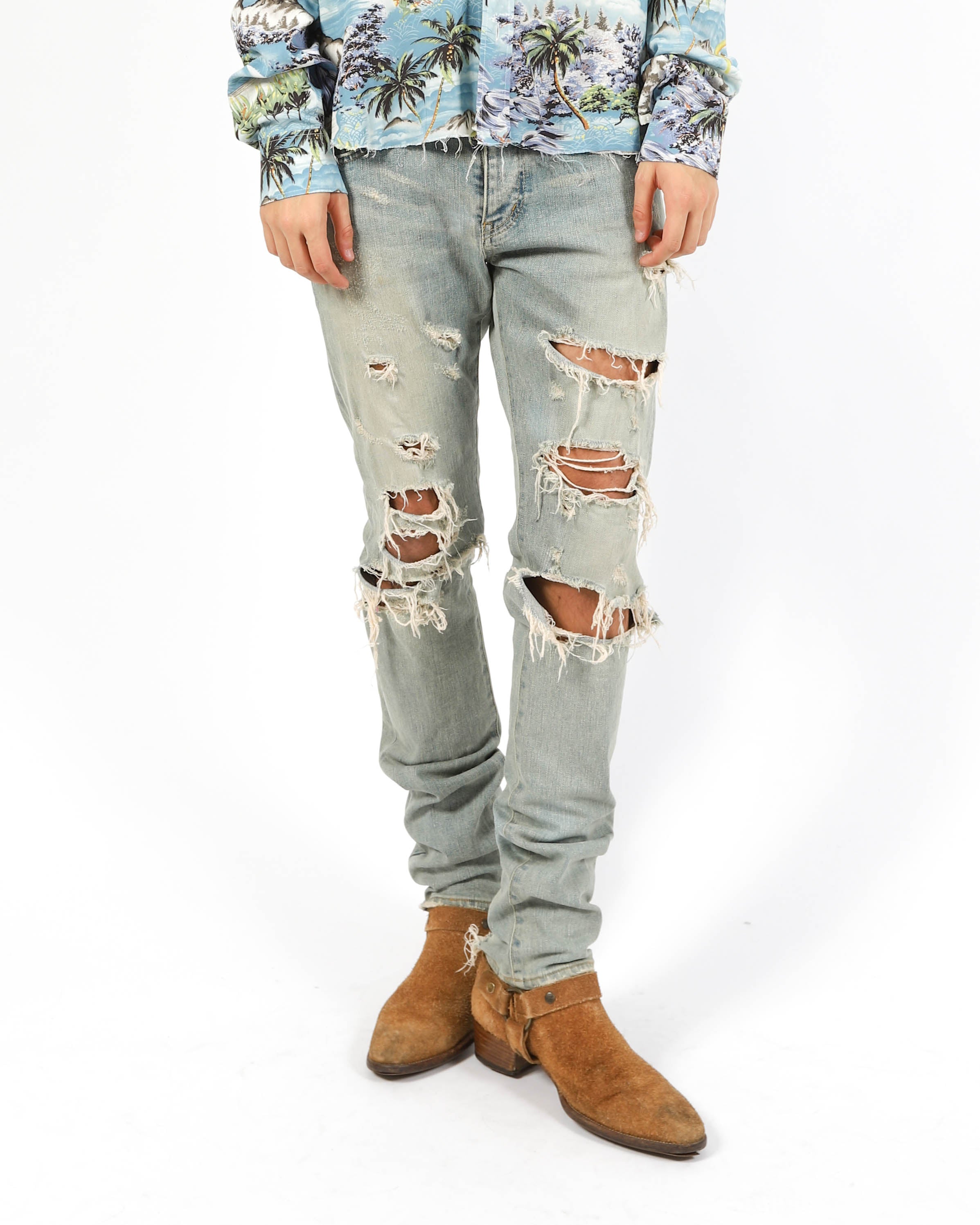 FW14 Skinny Crash Jeans in Washed Denim D02