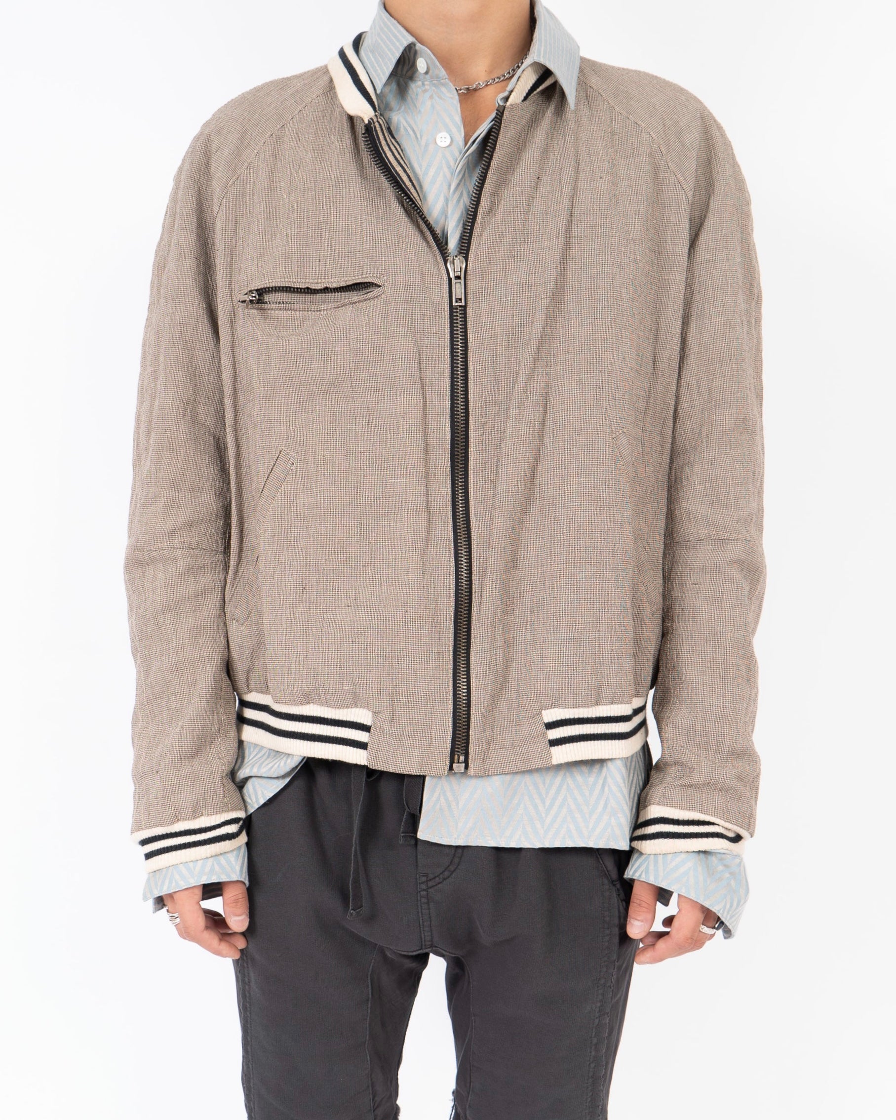 SS15 Houndstooth College Bomber