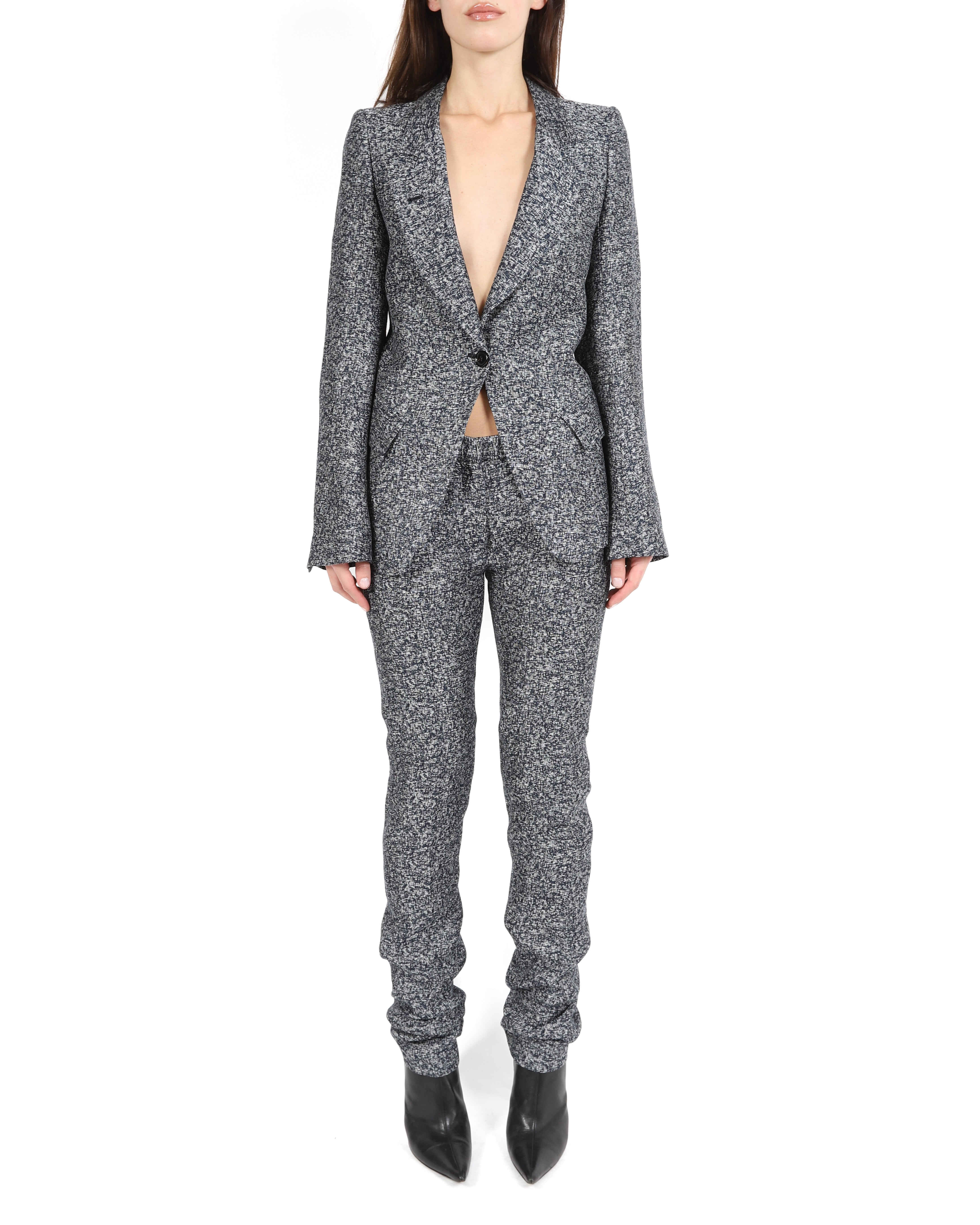 FW13 Classic Blazer in Blue & Grey Jacquard