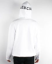 Load image into Gallery viewer, White Logo Printed Hoodie