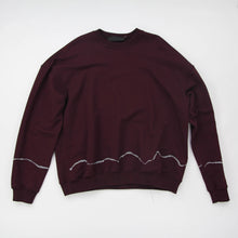 Load image into Gallery viewer, Burgundy Embroidered Crewneck