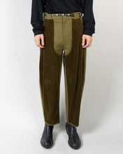 Load image into Gallery viewer, FW20 Green Relaxed Cord Patch Workwear Trousers