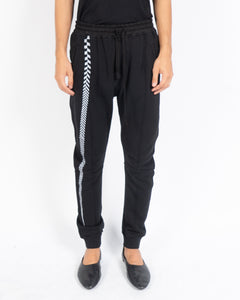 FW19 Embroidered Black Perth Jogging Trousers