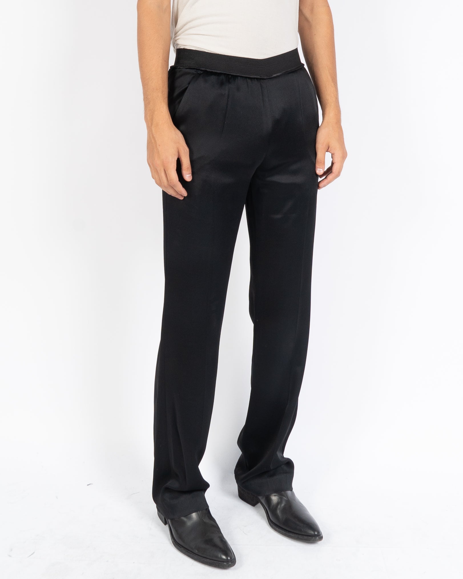 SS18 Kuiper Black Satin Trousers Sample