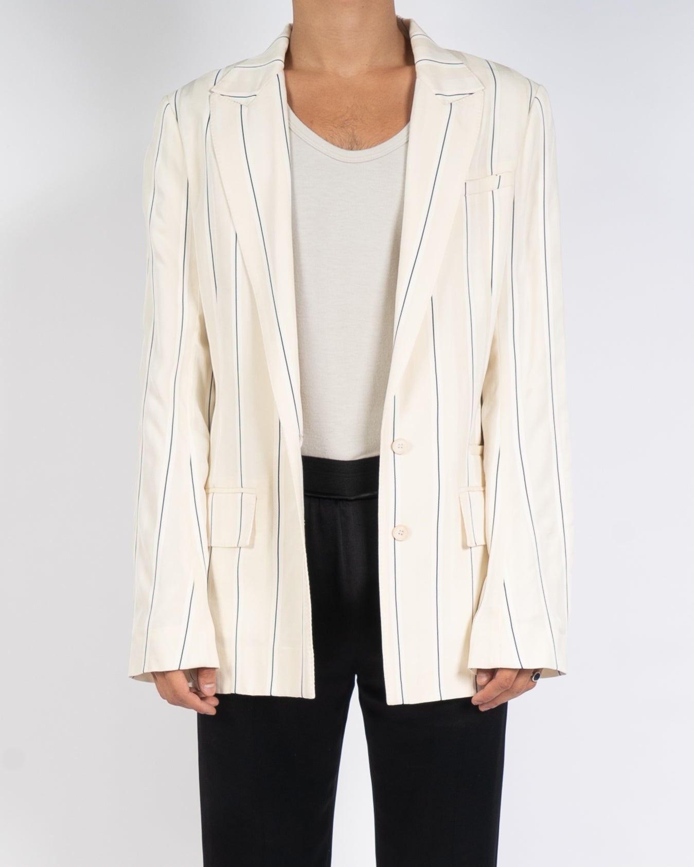 SS18 Cream Striped Blazer Sample