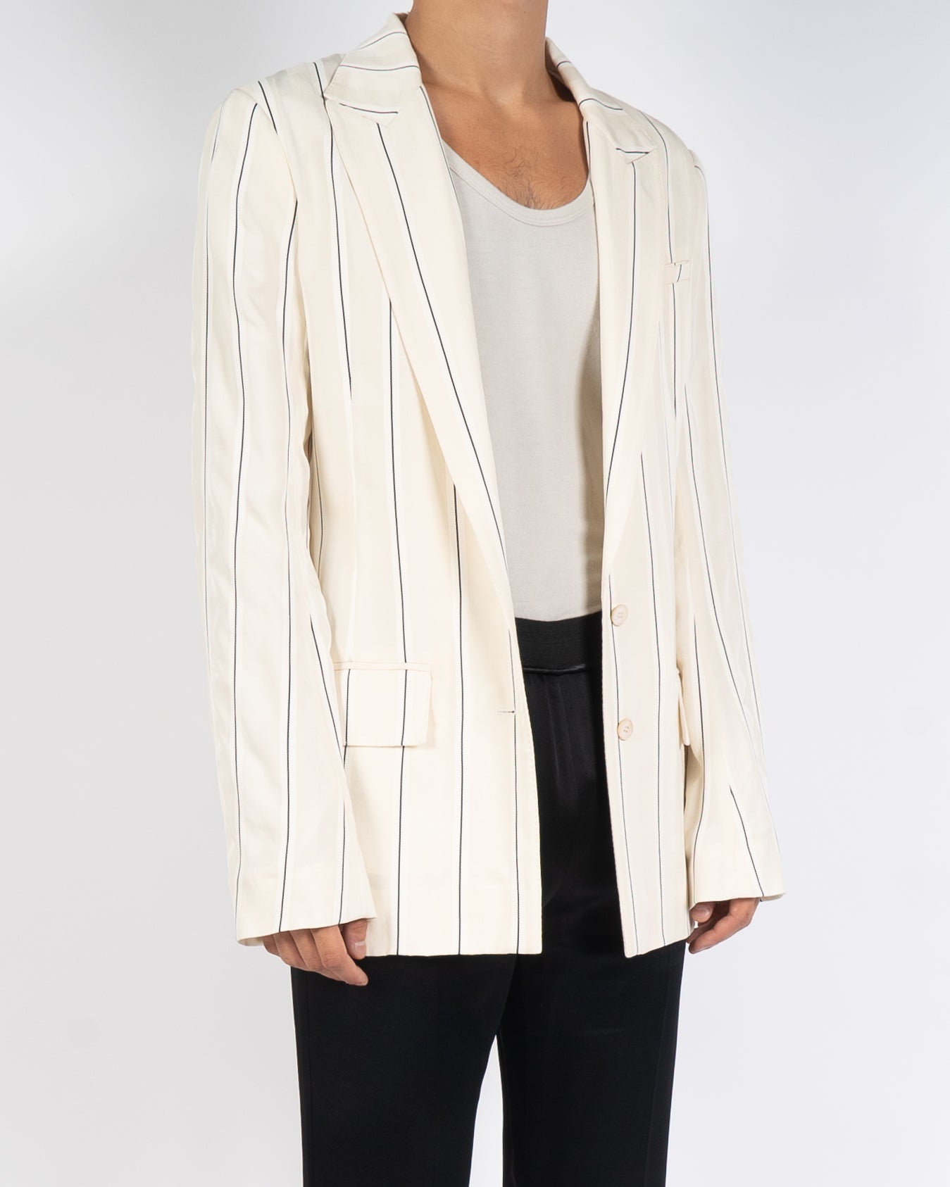 SS18 Cream Striped Blazer Sample