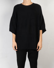 Load image into Gallery viewer, SS20 Cadet Black Oversized Knit T-Shirt