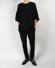 Load image into Gallery viewer, SS20 Cadet Black Oversized Knit T-Shirt