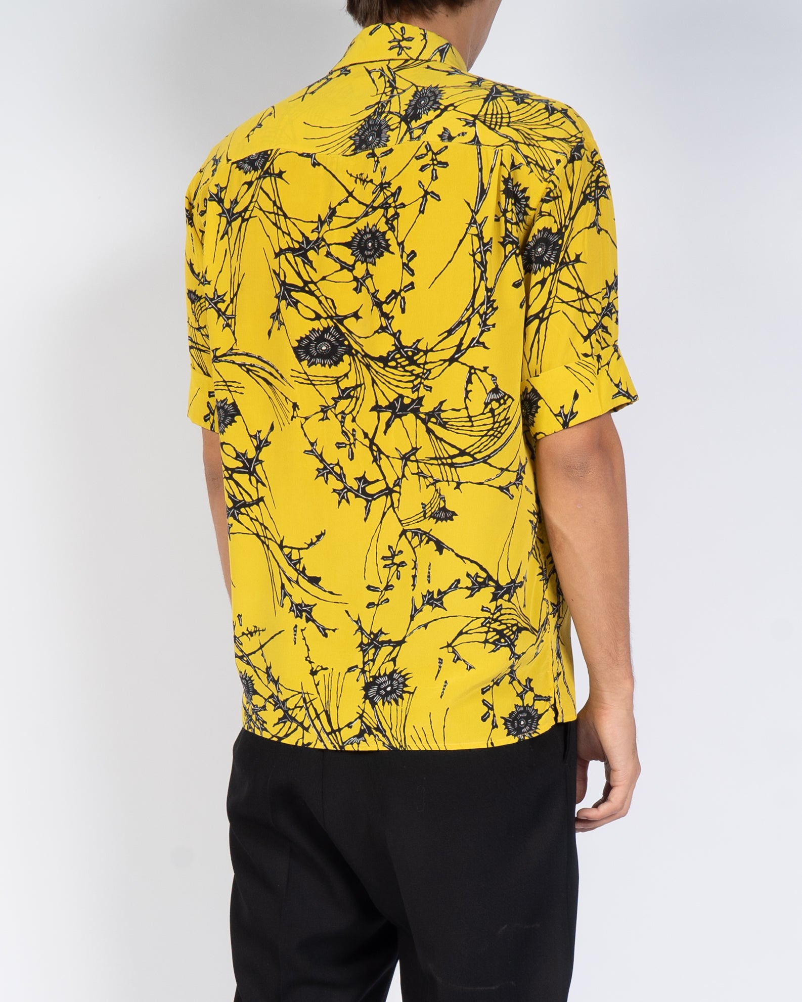SS17 Yellow Silk Floral Shirt – Backyardarchive