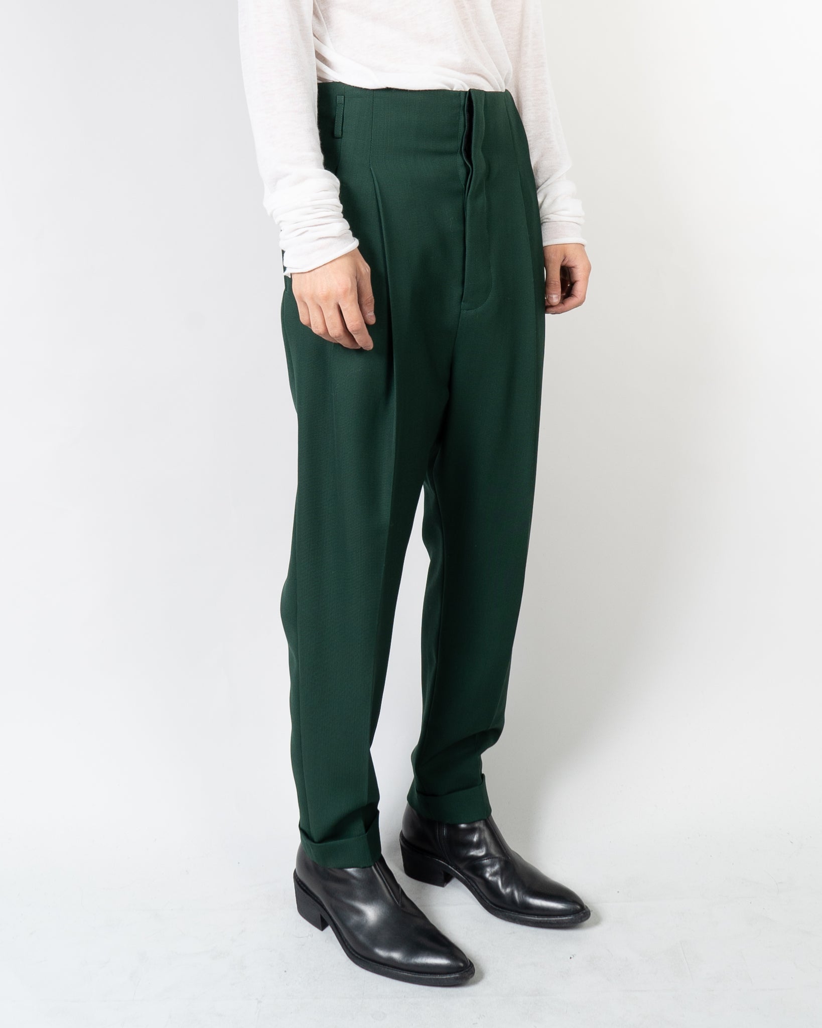High Waisted Tailored Pleated Pants – Elizabeth Anthony