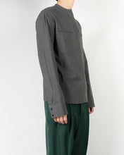 Load image into Gallery viewer, FW18 Grey Mandarin Collar Cotton Shirt