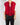 SS18 Red Sleeveless Zipped Cotton Sweatshirt