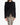 FW19 Draped Front Blazer in Black Wool & Silk