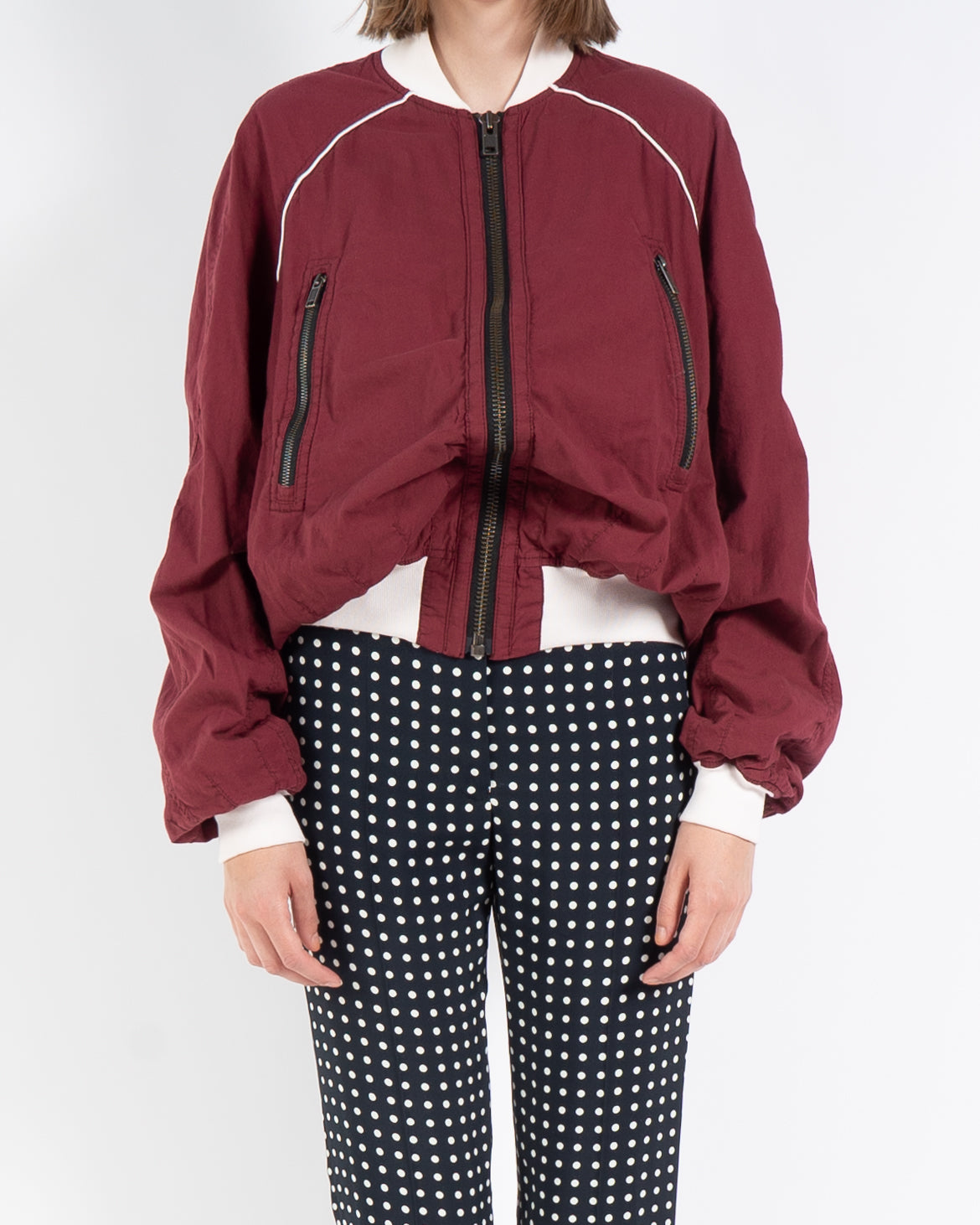 FW18 Slouchy Bomber in Red Cotton