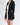 SS17 Smoked Detail Round Shoulder Blazer in Black Wool