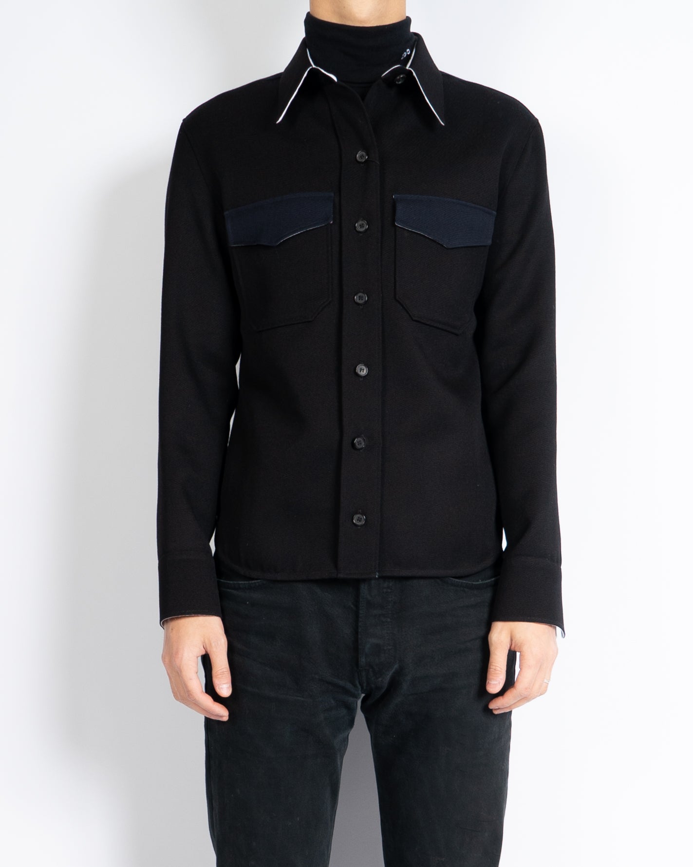FW17 Black Colorblock Western Shirt – Backyardarchive